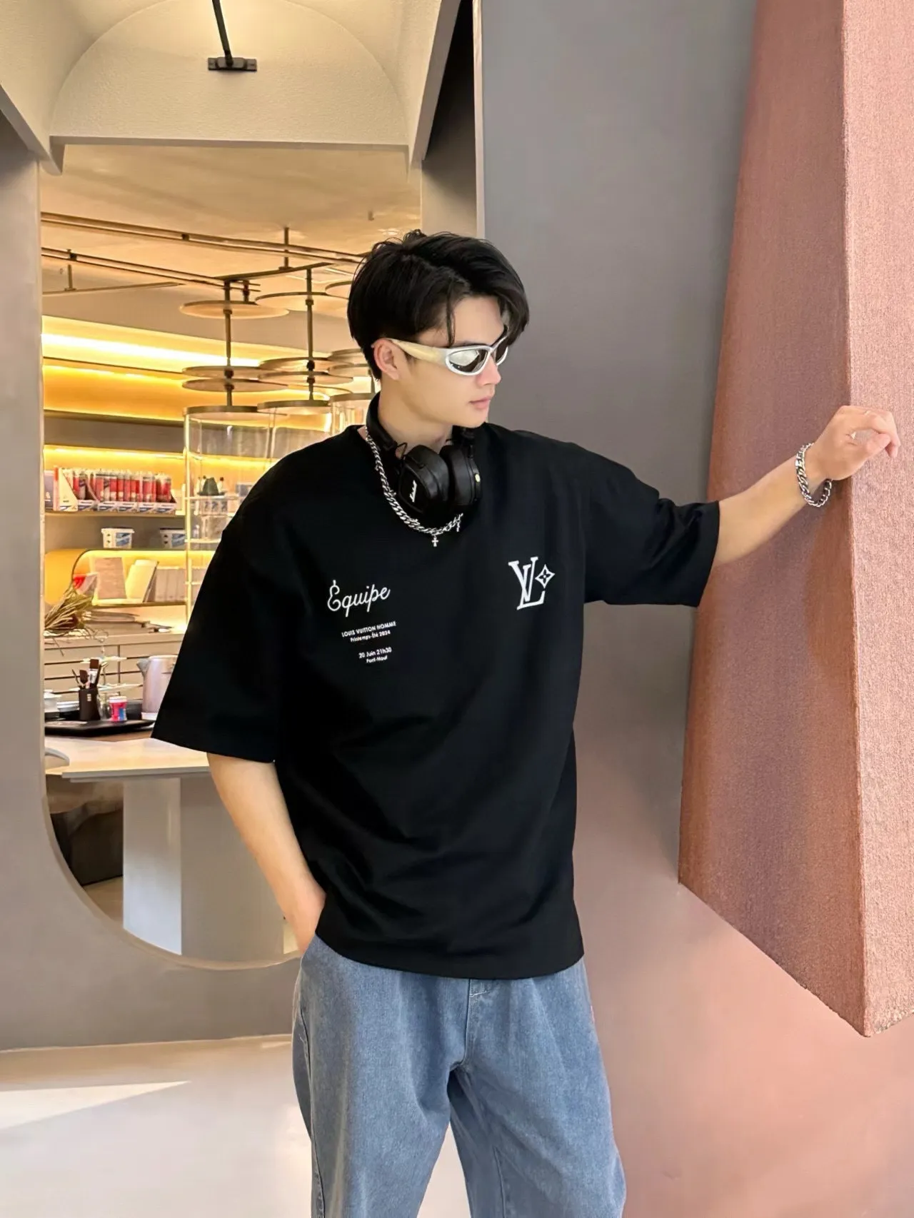 Louis Vuitton/Louis Vuitton Fei Dong’s first show limited printed short-sleeves